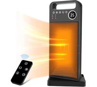 Calefactor Bajo Consumo, Miavogo Calefactor Ceramico 2000W, Brasero Electrico Bajo Consumo con 3 Niveles de Calefacción, Caliente y Frío, Función de Temporizador. Para la Oficina, Dormitorio, Baño