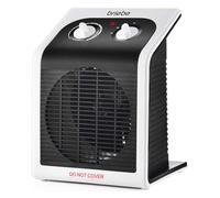 briebe Calefactor Ventilador Eléctrico Portátil, 2000W, Termoventilador Baño 2 Niveles de Potencia, Aire Frío/Caliente, Termostato Bajo Consumo, para Espacios hasta 20m², Negro/Blanco