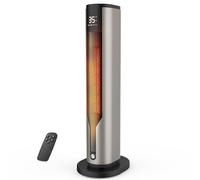 Calefactor Baño,Calefactor Bajo Consumo 2000W,Calentador Cerámico Silencioso de 60cm,Protección Contra Sobrecalentamiento y Vuelco,Oscilación de 70°,3 Modos,Temporizador de 12 h