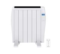 Cecotec Radiador Eléctrico Bajo Consumo ReadyWarm 1200 Thermal. 6 Elementos, 900 W, De pared o pie, 3 Modos, Temporizador, Mando a Distancia, Pantalla LED, Blanco