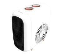 Cecotec Calefactor Cerámico de Sobremesa ReadyWarm 600 Lagoon. 2000W, 3 Modos, 2 Niveles Calor, Termostato, Silencioso 30dB, Seguridad Triple, VerticalDesign, Cobertura 15m², Diseño Compacto