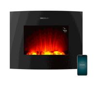 Cecotec ReadyWarm 2650 Curved Flames Connected Interior Chimenea eléctrica de pared Eléctrico Negro