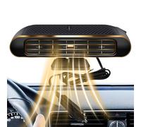 Calefactor Coche - 12V/24V Calentamiento Rápido Disipación 360° | Desempañador Descongelador Coches Autocaravanas Camiones | 17x9,5x7,6m Calentador Portátil Vehículo Montaje Salpicadero (Variaciones C