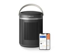 Calefactor conectado Philips Serie 3000 de 2000 W, hasta un 50% de ahorro de energía con Eco AI, silencioso 24 db(A), 5 funciones de seguridad, oscilación de 45°, gris oscuro (CX3120/01)
