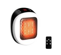 Calefactor de Enchufe con Mando A Distancia, Calefactor Cerámico con Termostato y Temporizador de 12 H, para Habitaciones de Hasta 10 M²/25 M³,