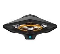 Cecotec Calefactor de techo ReadyWarm 2000 Power – 2000 W, halógeno, IP34, mando a distancia