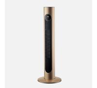 Calefactor de Torre Cerámico 2000W Dorado - Calor Rápido PTC de Diseño con Control Remoto, Función Oscilante, 3 Modos, Termostato y Doble Seguridad | 90x21x21 cm