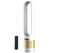 Calefactor de torre sin aspas de 41.3", con función de purificación, control remoto de enfriamiento sin aspas, 8 velocidades, temporizador de 8 h, oscilación de 80° para el hogar y la oficin