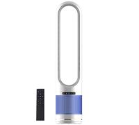 Calefactor de torre sin aspas de 41.3", con función de purificación, control remoto de enfriamiento sin aspas, 8 velocidades, temporizador de 8 h, oscilación de 80° para el hogar y la oficin