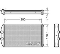 DENSO DRR12008 Radiador de calefacción