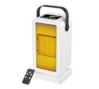 Calefactor Eléctrico 1200W, Mini PTC Cerámico Calefactor con Pantalla LCD, Control Remoto, Termostato, 2 Modos, Temporizador 12H, Protección Contra Sobrecalentamiento, para Oficina, Hogar, Dormitorio