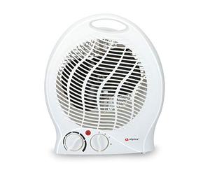 Calefactor eléctrico Alpina LQ801-2000 W Aire frío/caliente - Termostato ajustable, protección contra sobrecalentamiento - Portátil para oficina, dormitorio, camping - Blanco