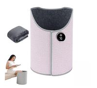 Calefactor eléctrico de panel con ajuste de 5 velocidades Calentador de pies eléctrico plegable con calefacción completamente cerrada(Pink)