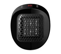 Calefactor eléctrico - Mini calefactor cerámico, calefactores portátil con enchufe mural, pantalla LED y termostato ajustable | calefactores seguro con temporizador, protección contra sobrecalentamien
