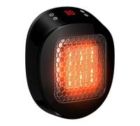 Calefactor eléctrico - Mini calefactor cerámico, calefactores portátil con enchufe mural, pantalla LED y termostato ajustable | calefactores seguro con temporizador, protección contra sobrecalentamien