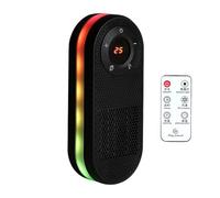 Calefactor Eléctrico Portátil de Bajo Consumo, Calefactor Eléctrico Giratorio 180 Grados Con Mando, Pantalla LED Y Protección Contra Sobrecarga