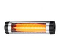 Calefactor Exterior de Cuarzo Infrarrojo 1500W, Pared, IP34, Negro/Cromo