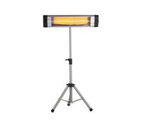 Calefactor halógeno con protección ip20. diseño en vertical fabricado en abs negro, de 3000w. mide 101x70x180 cm.