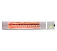 Calefactor halógeno de 2000w con protección ip55. diseño horizontal para instalar en paredes fabricado en metal.