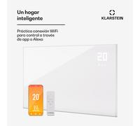 Klarstein Radiador Electrico Bajo Consumo Infrarrojos, Estufa Pared 770W, App y WiFi, Detección Ventana Abierta, Temporizador, Emisor Termico, Radiadores Bajo Consumo Electricos sin CO2