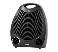 Calefactor Jocca eléctrico, portátil, de tamaño compacto, con 2 velocidades de función calor, función ventilador, regulador de la temperatura ambiente y 2000W de potencia
