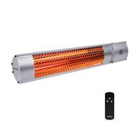VONROC Calefactor Marsili - 2000W - 2 niveles de calor - Plata - Elemento de bajo deslumbramiento - Con mando a distancia