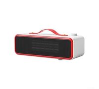 Calefactor para portátil 1500W Cerámico Bajo Consumo para Oficina y Hogar - para calentador Eléctrico Silencioso con Termostato Ajustable 28x10x10cm(UK Red)