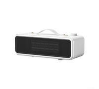 Calefactor para portátil 1500W Cerámico Bajo Consumo para Oficina y Hogar - para calentador Eléctrico Silencioso con Termostato Ajustable 28x10x10cm(UK White)