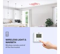 Calefactor por infrarrojos de techo Wondersky 350W 60 x 6,5 x 60 cm (ancho x alto x fondo) IP44