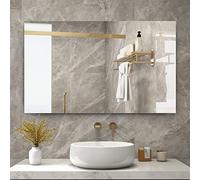 Calefactor por infrarrojos espejo 580 W - Espejo de baño - 100 x 60 cm - Espejo de baño - Calefacción eléctrica - Calefacción de pared - Panel calefactor radiador eléctrico