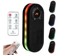 Calefactor Portátil - Mini Estufa Eléctrica con Mando a Distancia | Pantalla Digital, Rotación 180° y Temporizador estilo Habitación | Calor Rápido 1000W