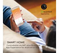 Calefactor radiante de infrarrojos Cosmic Beam Smart 30, 3000W, control App, mando a distancia Blumfeldt