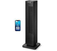 Clean Air Optima CA-904 Smart - Diseño calefactor y ventilador - Ideal para: 40 m²/100 m³ - 1000/2000 vatios - Termostato entre 15 °C a 35 °C - Oscillación 80 ° - Filtro de polvo... (negro)