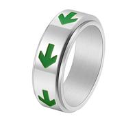 Calefee Anillas antiestrés de acero inoxidable, alianzas para hombre, individuales, sencillas, anchas, 8 mm, giratorias, luminosas, tallas 47 hasta 72, 62 (19.7), Metal no precioso, Sin piedras