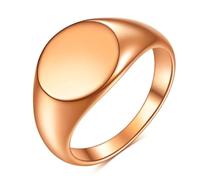 Calefee Anillo de compromiso para hombre, sencillo, de acero inoxidable, para mujer, anillo de sellado, ancho de 12 mm, forma redonda, tallas 47 a 72, 62 (19.7), Metal no precioso, Sin piedras
