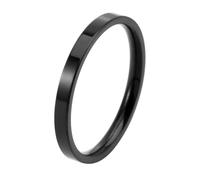 Calefee Anillos de compromiso de acero inoxidable para mujer, anillo de promesa Pinky para mujer, 2 mm de ancho, banda fina, lisa, talla J a Z+1, R 1/2, Metal, Sin piedras preciosas