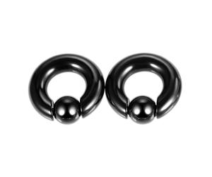 Calefee Dilatador de 2 mm-10 mm, túnel dilatador lóbulo de acero inoxidable, 2 unidades, túnel colorido con cuenta, 3mm=8g, Acero inoxidable, No Gemstone