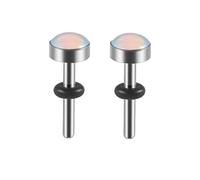 Calefee Dilatador para lóbulo, 1,6 mm-10 mm, acero inoxidable, 2 unidades, forma en T con esmalte, 2mm=12g, Acero inoxidable, No Gemstone