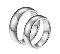 Calefee Juego de anillos de boda para él y ella, anillos de aniversario para pareja, de tungsteno, ajuste cómodo, anillo de plata pulida de 8 mm, Women T 1/2 + Men Z 1/2, Metal, Sin piedras preciosas