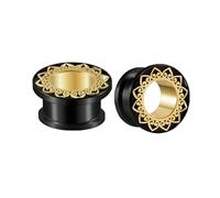 Calefee Pendientes de tapón de túnel, calibres para orejas, acero inoxidable, tornillo trasero, túnel con forma de corazón, piercing corporal, joyería para orejas, 2 unidades, 19mm=3/4 inch, Acero