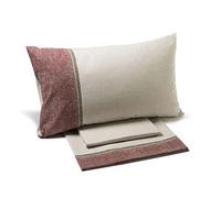 Caleffi 1001823 City Style - Juego de sábanas para Cama de Matrimonio, Color Burdeos