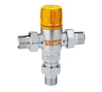 Caleffi 252153 Mezclador Termostático Regulable 3/4'' 30-65 °C con Válvulas de Retención para Instalaciones Solares