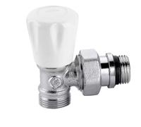 340402 Válvula manual de 1/2"para radiadores, conexiones angulares CALEFFI