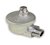 Caleffi 504401 Aercal - Válvula de ventilación automática (rosca externa de 1/2 pulgada, esquina, válvula para radiador de latón cromado, con tapa de seguridad higroscópica)