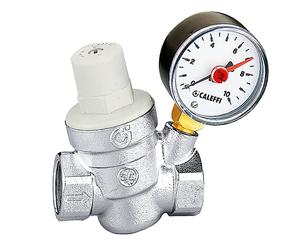 CALEFFI 533241 Regulador de presión Caleffi versión angular con manómetro de 1/2"