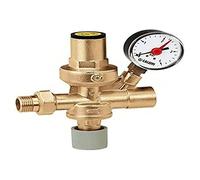 Caleffi 553140 - Unidad de llenado automática (1/2", con grifo manual, colador, válvula de retención y manómetro