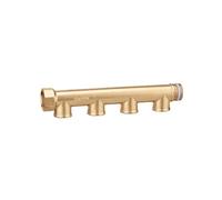 Caleffi 592647 colector Simple Part 1 "x 4 Fijaciones 1/2 F, Cromo, Talla única