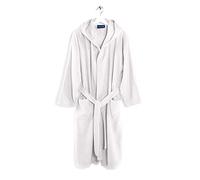 Caleffi Albornoz para mujer, hombre, capucha, de rizo suave, algodón hidrófilo 450 GB, lavable Ib lavadora 40 °, secadora, talla 1009903, blanco, XXL Unisex-Adulto, Color blanco., XXL/3XL