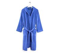 Caleffi - Albornoz unisex para niños con capucha | Máxima absorción | Algodón de | Práctico para cualquier ocasión | Mantiene el cuello y las orejas, azul, M-XXL, algodón