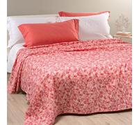 Caleffi Colcha Individual no Acolchada, Flowers Joy de piqué, 50% algodón, 50% poliéster, 170 x 260 cm, Fucsia, 1006786